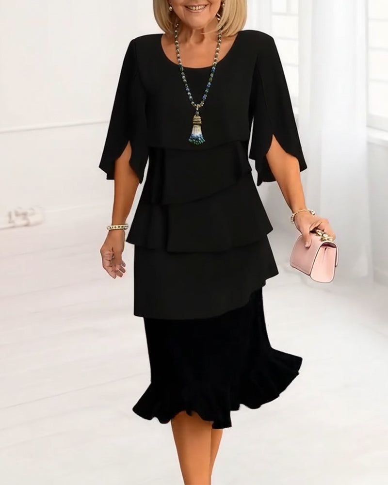 Patricia | Vestido elegante e confortável com babados