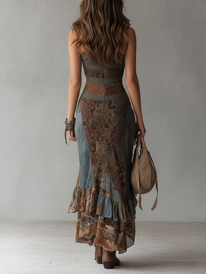 Truus | Vestido maxi vintage con flores
