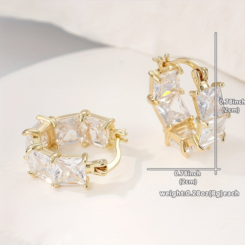 Pendientes Vintage Boho Colgantes de Circonia Cúbica Transparente