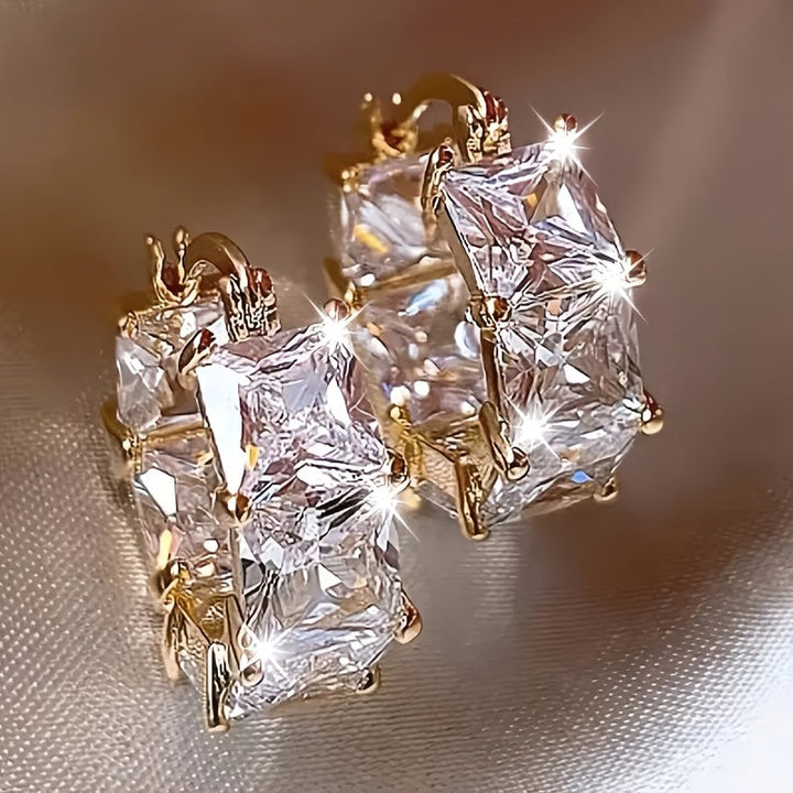 Pendientes Vintage Boho Colgantes de Circonia Cúbica Transparente