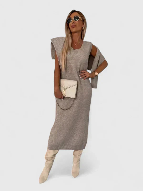 Chrystahl | Ensemble robe et pull à col roulé élégant