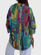 Rose | Elegant Geometric Pattern Blouse