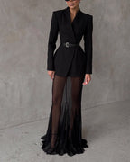 Conjunto de jaqueta fashion e saia Perspective Lila