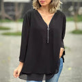 Lorelai | Blouse en mousseline avec fermeture éclair