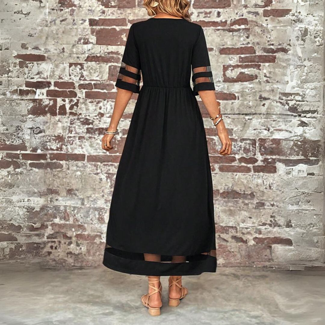 Aubrey | Vestido midi favorecedor que estiliza el abdomen