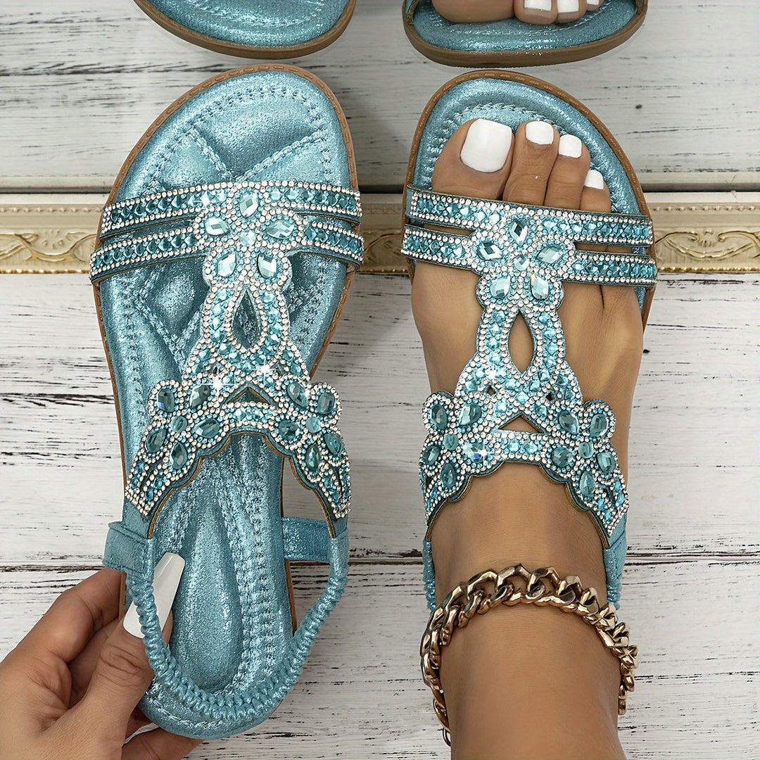 Madizon – Sandalias cómodas con detalles brillantes