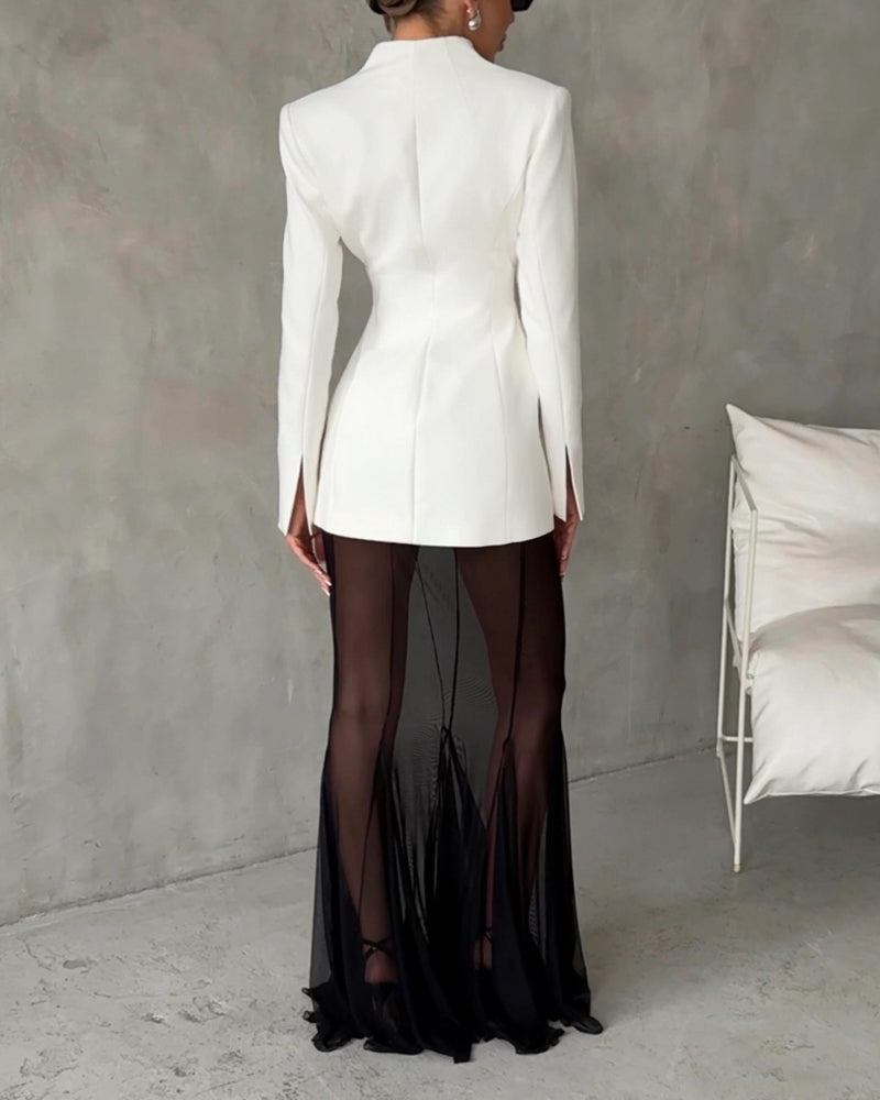 Conjunto de jaqueta fashion e saia Perspective Lila