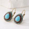 Boucles d'oreilles vintage en cristal en forme de goutte