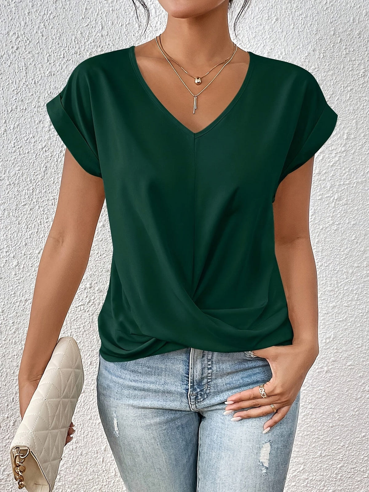 Zoe - T-shirt décontracté à encolure en cœur