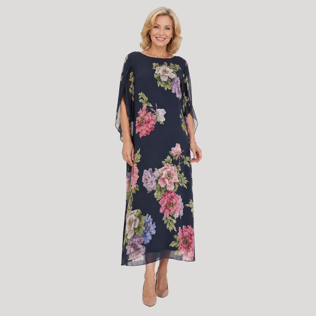 Elowen | Vestido largo Flor de Medianoche