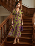 Virel | Vestido midi floral de caimento soltinho