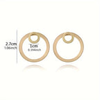 Boucles d’oreilles pendantes minimalistes géométriques à double cercle