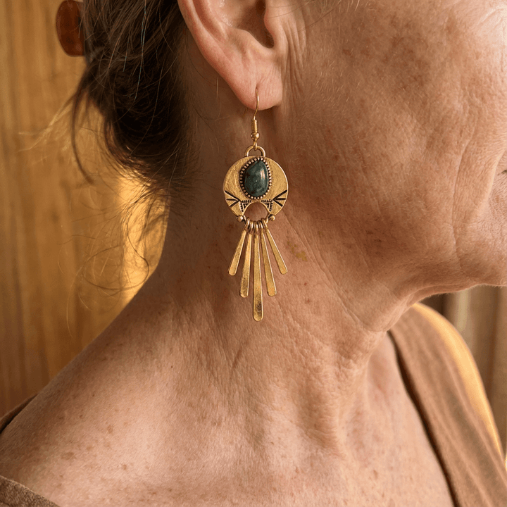 Pendientes largos retro bohemios