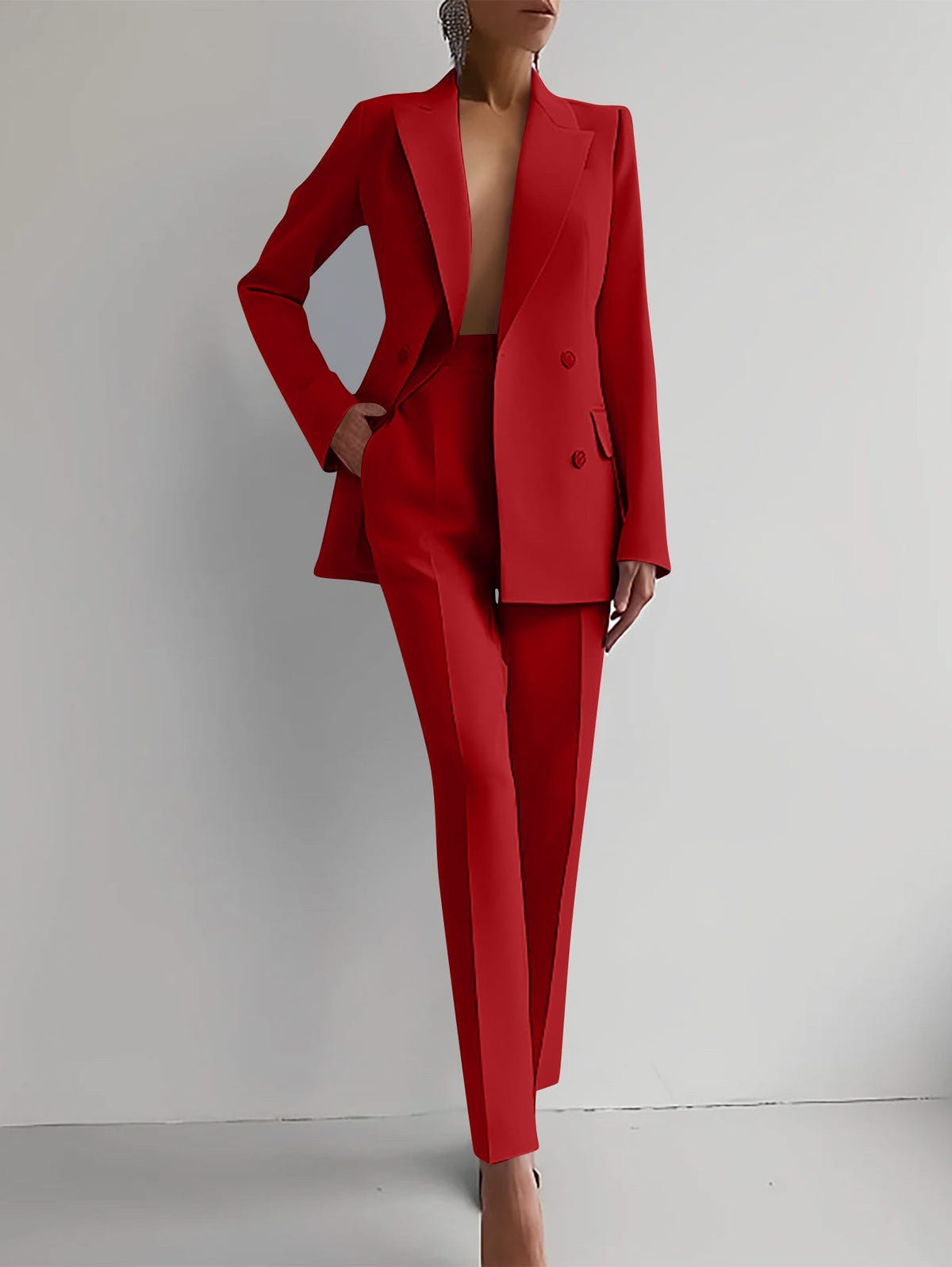 Conjunto de blazer y pantalón de cintura alta Sofia