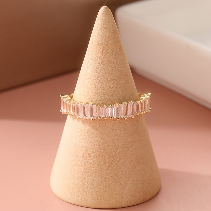 Elegant Vintage Sparkling Zirconia Stacked Rings Set