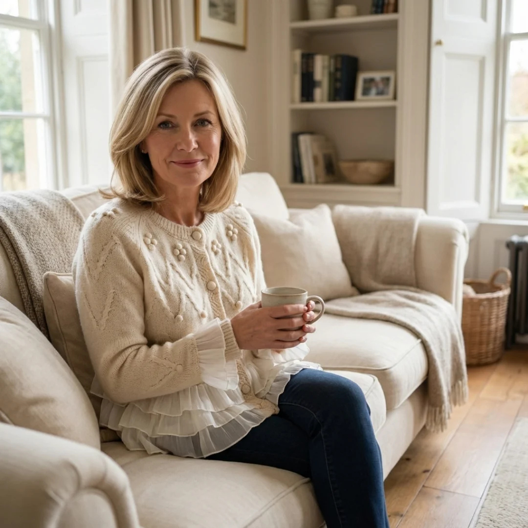 Natalie Ruffle Cardigan™