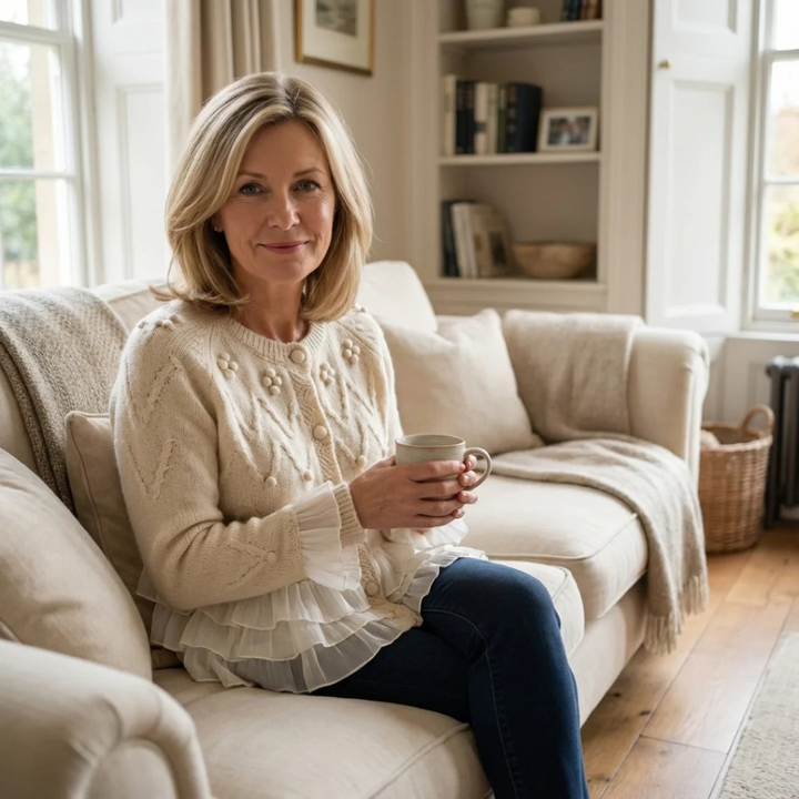 Natalie Ruffle Cardigan™