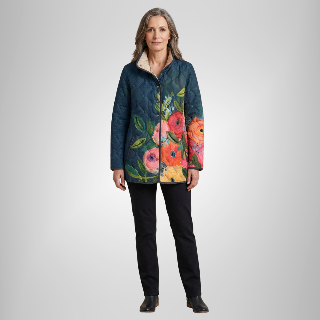 ELINA | CHAQUETA QUILTED CON ESTAMPADO FLORAL VINTAGE