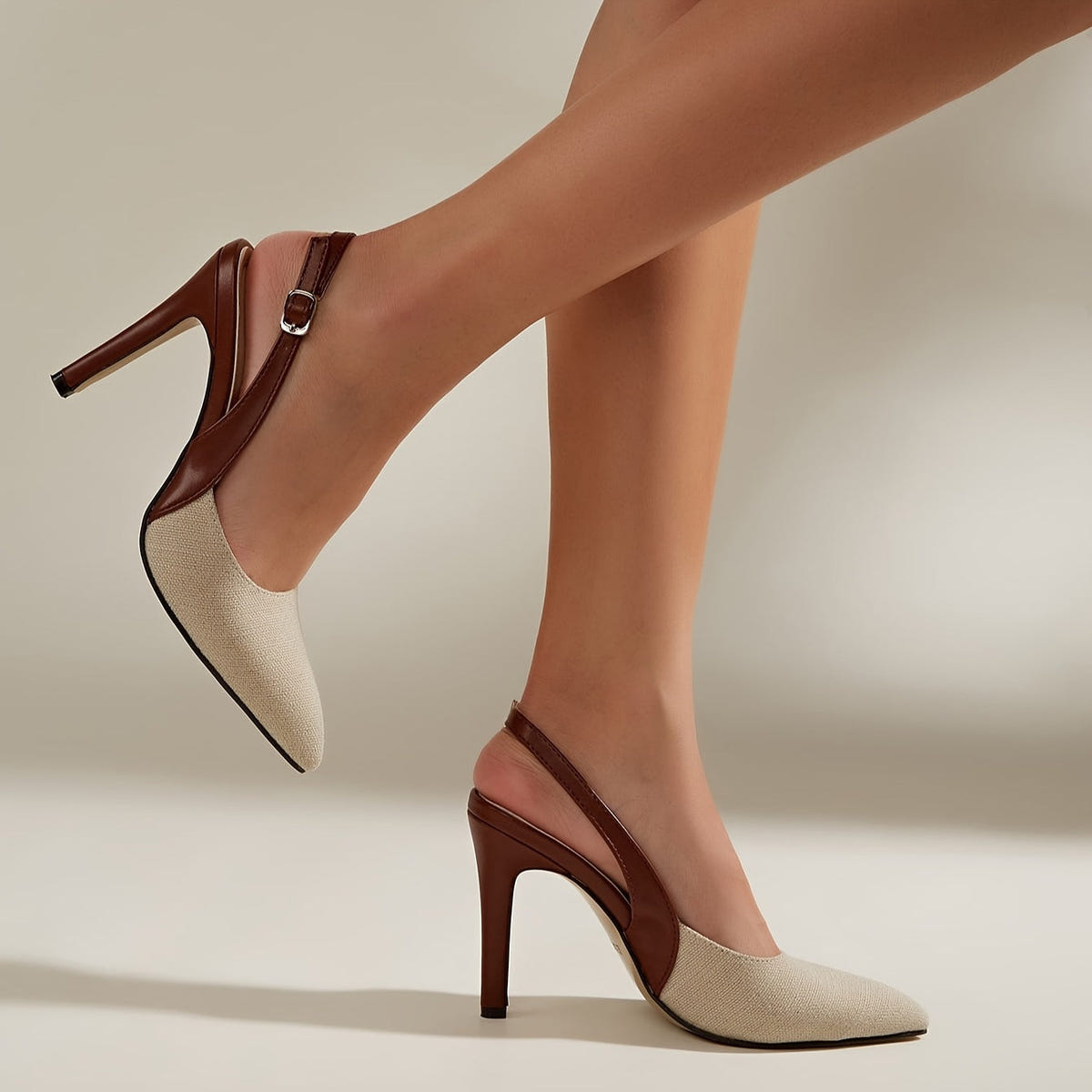 Amélie | Talons à bride arrière contrastante