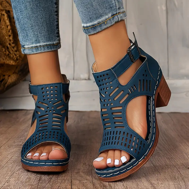 Ellena - Sandálias de Verão Flexíveis com Suporte