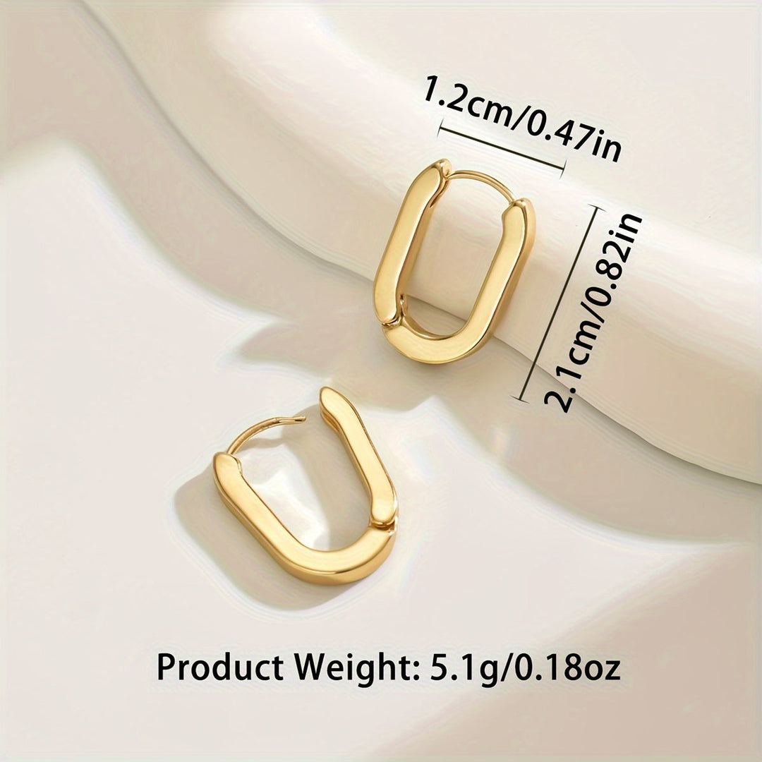 Pendientes de aro geométrico elegante