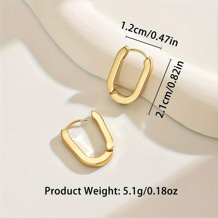 Pendientes de aro geométrico elegante