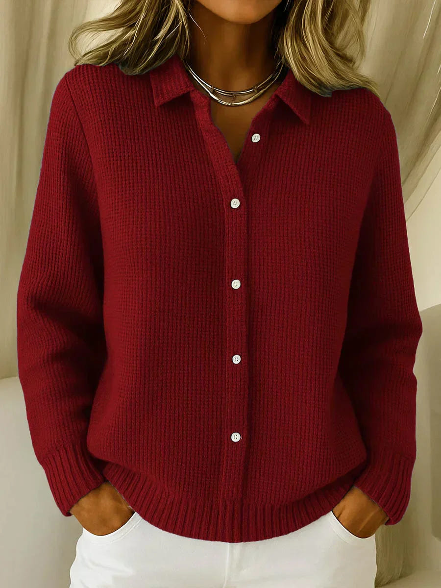 Katrina – Cardigan boutonné en maille texturée
