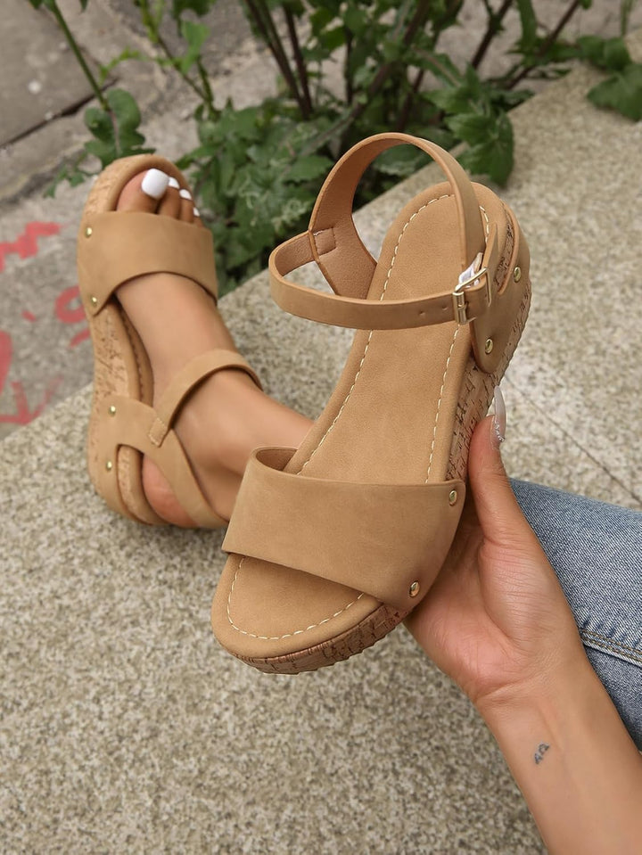 Daniela – Sandalias de cuña elegantes con elevación