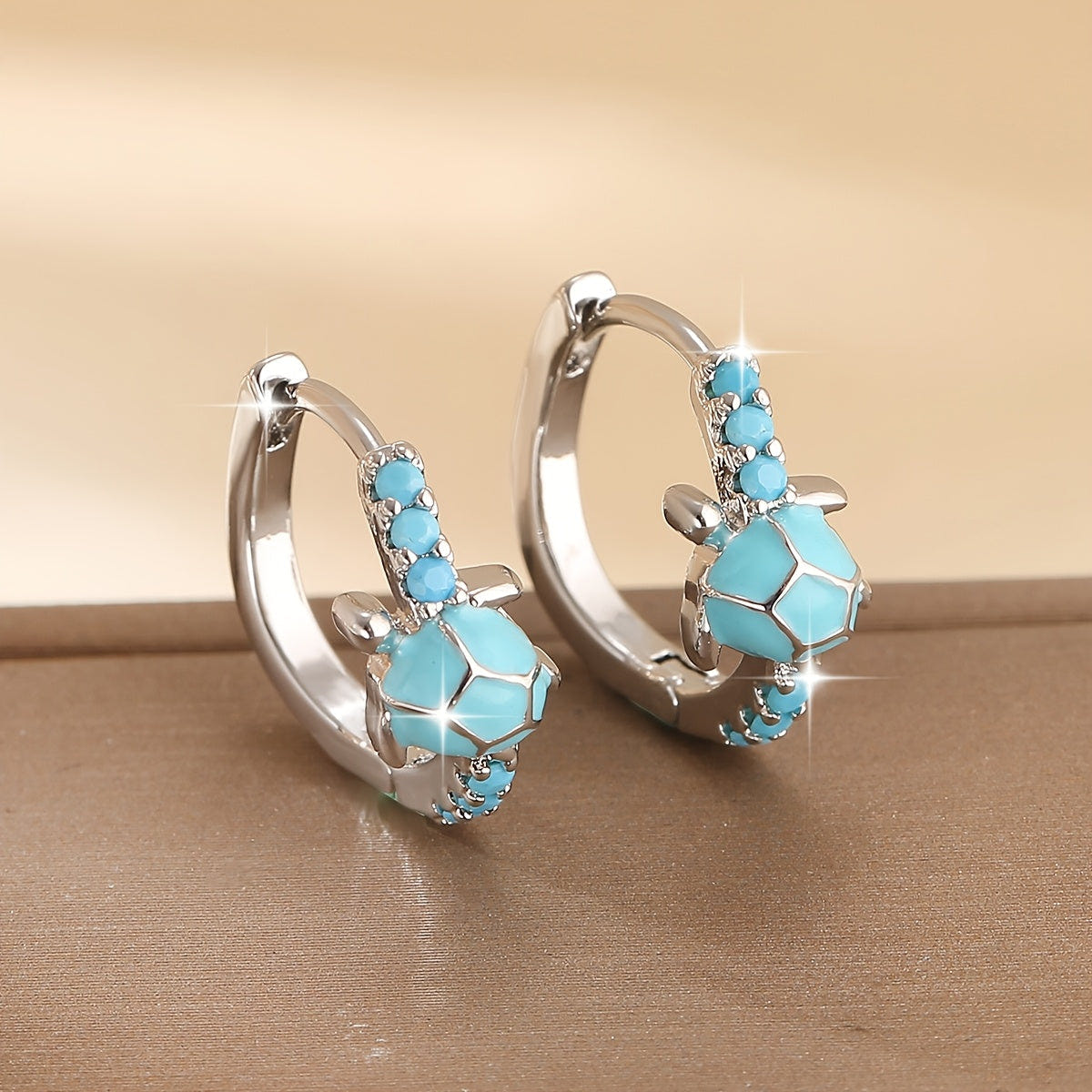 Turquoise Turtle Stud Earrings