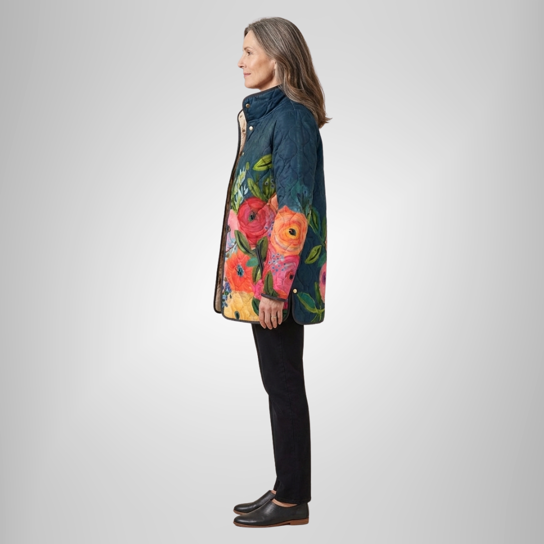 ELINA | CHAQUETA QUILTED CON ESTAMPADO FLORAL VINTAGE