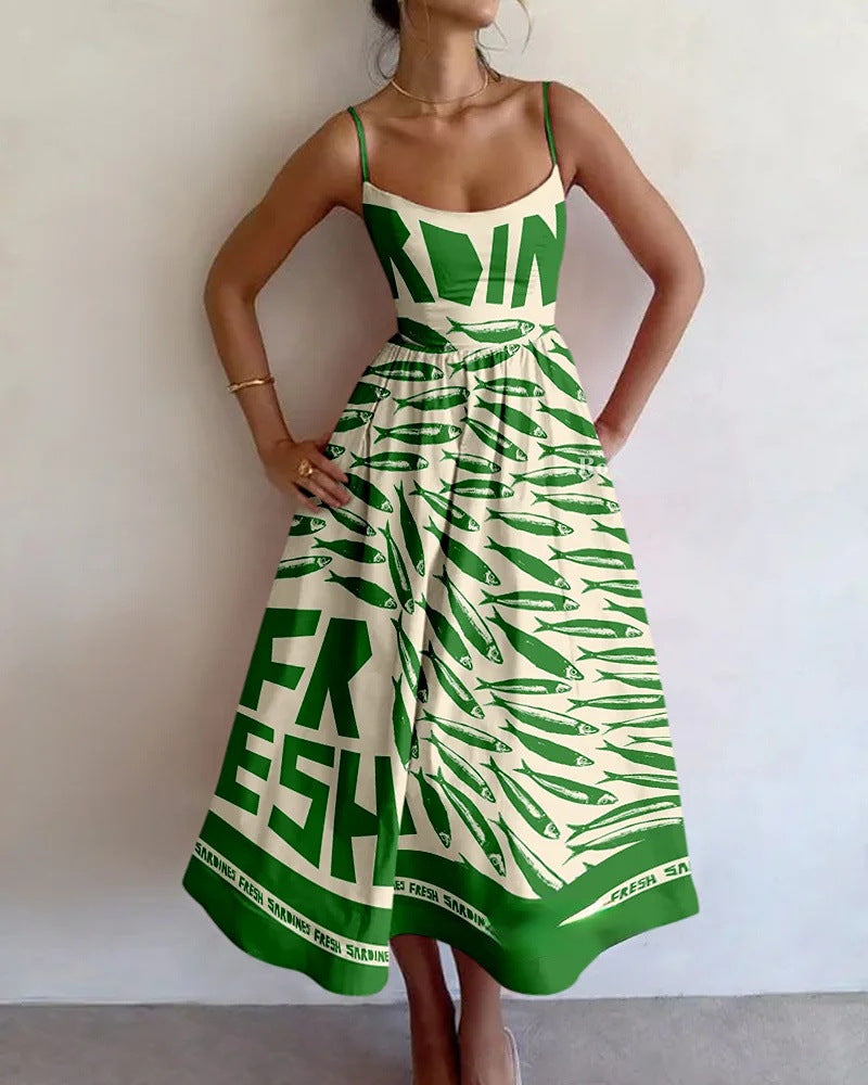 Ellowyn | Vestido midi Mercado costero