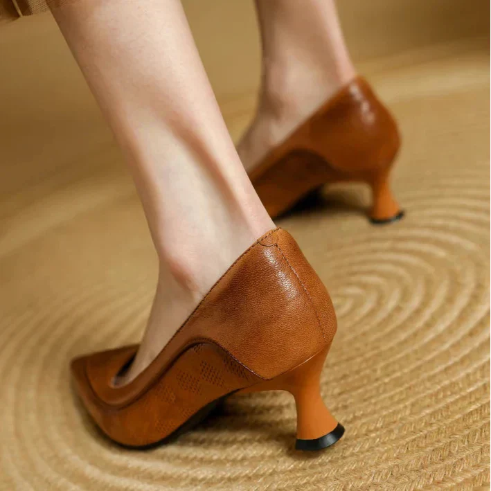 Escarpins élégants Fiona en cuir véritable