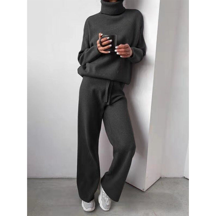 Conjunto de suéter de gola alta Sofia