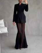 Conjunto de jaqueta fashion e saia Perspective Lila