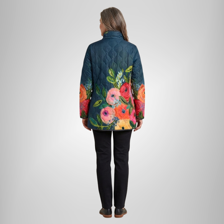 ELINA | CHAQUETA QUILTED CON ESTAMPADO FLORAL VINTAGE