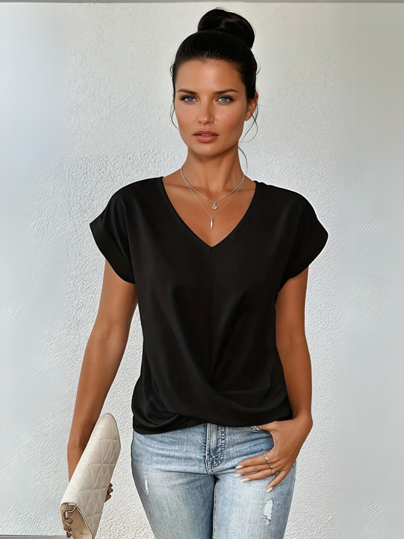 Zoe - T-shirt décontracté à encolure en cœur
