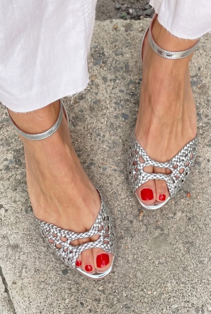 Isadora | Sandalias doradas tejidas