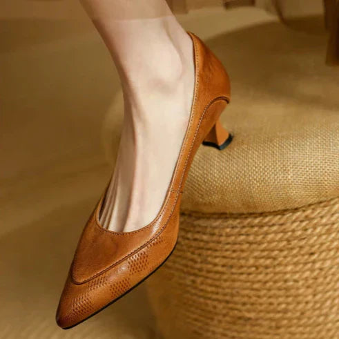 Escarpins élégants Fiona en cuir véritable