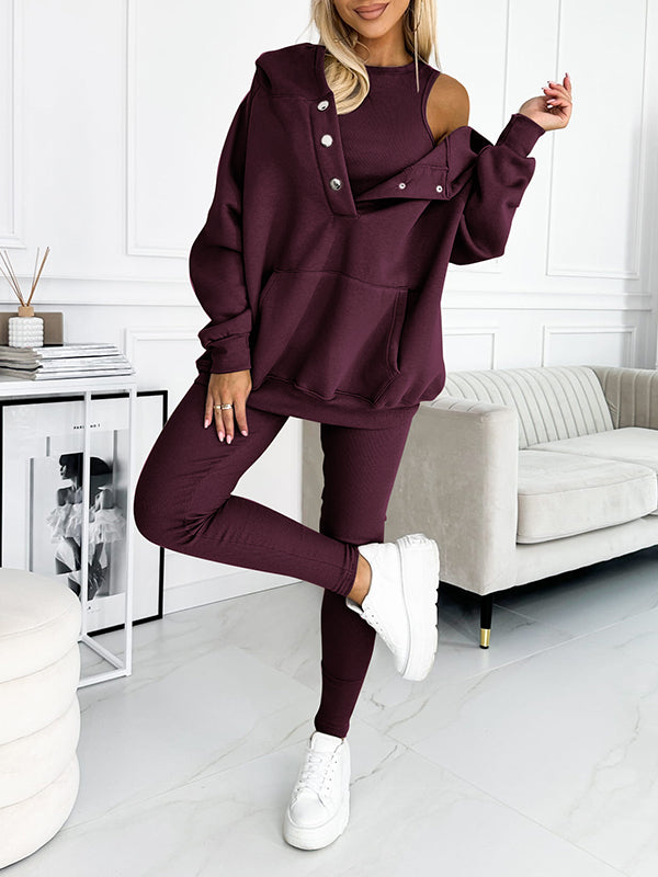 Conjunto de sudadera de tres piezas Sophie