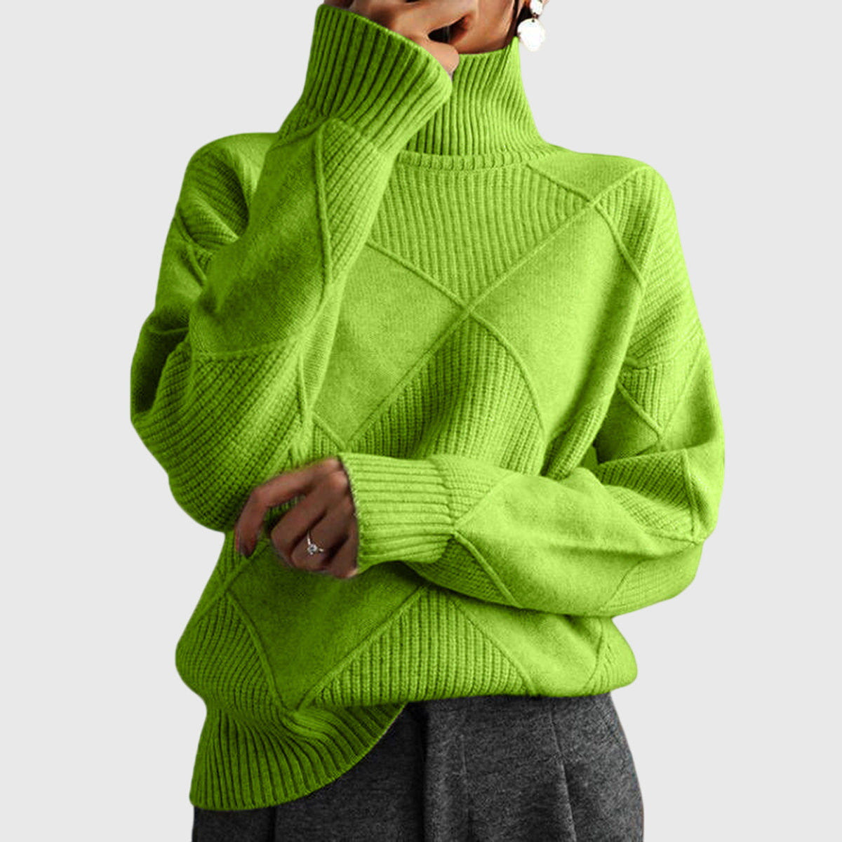 Angela™ - Suéter de gola alta