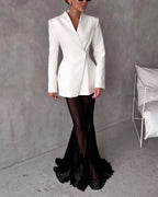 Conjunto de jaqueta fashion e saia Perspective Lila