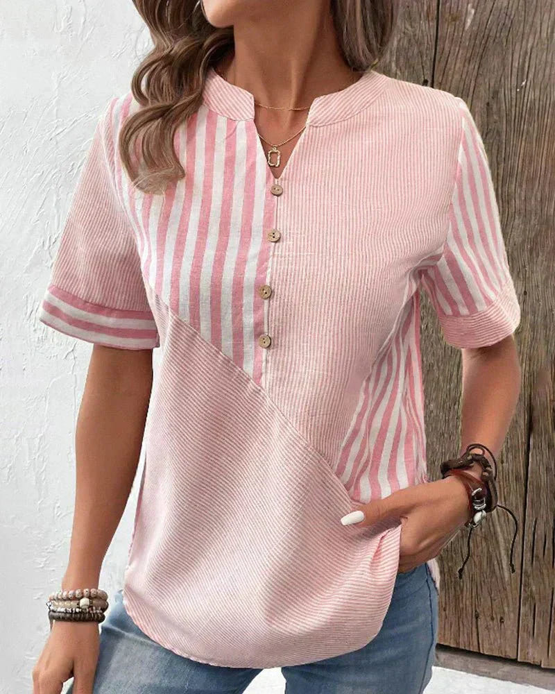 Lila | Blouse douce à rayures