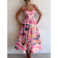 Marlowe | Vestido midi Jardín rosado