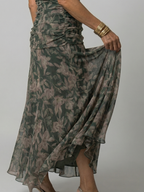 Calen | Vestidos midi vaporosos con hombros descubiertos
