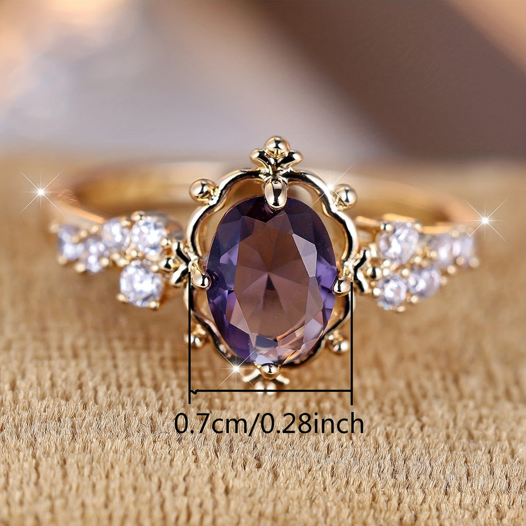 Vintage Gold Plated Court Style Floral Ring