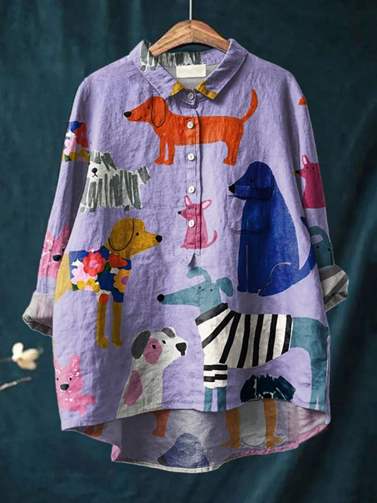 Emma | Camisa de cachorros coloridos