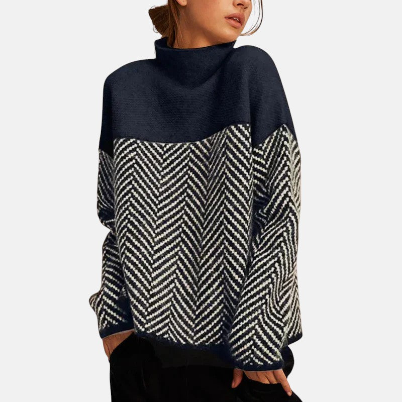 Pull en maille à chevrons Eva
