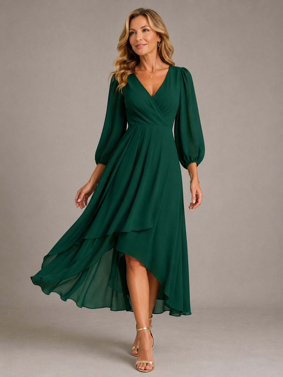 Mia | Vestido largo elegante con escote en V