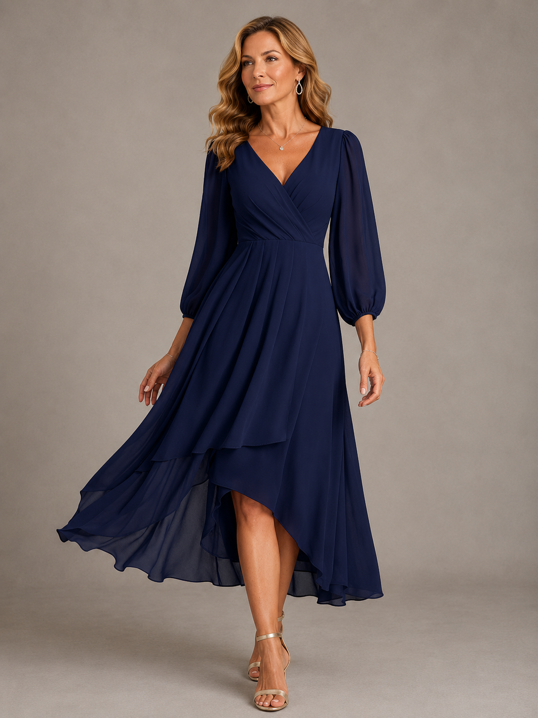 Mia | Vestido largo elegante con escote en V