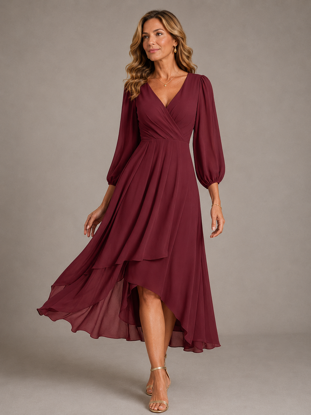 Mia | Vestido largo elegante con escote en V